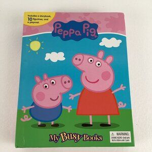 My Busy Books Peppa Pig Storybook 10 PVC Figures Playmat George Zoe Rebecca